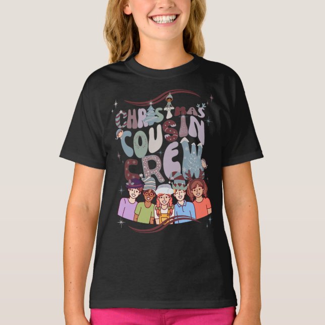 T-shirt Cute Christmas Cousin Team (Devant)