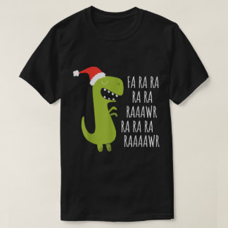 T-shirt Cute Christmas Dino Raaawr Humor