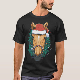 T-shirt Cute Christmas Horse