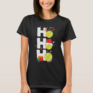 T-shirt Cute Christmas Père Noël Tennis Lover