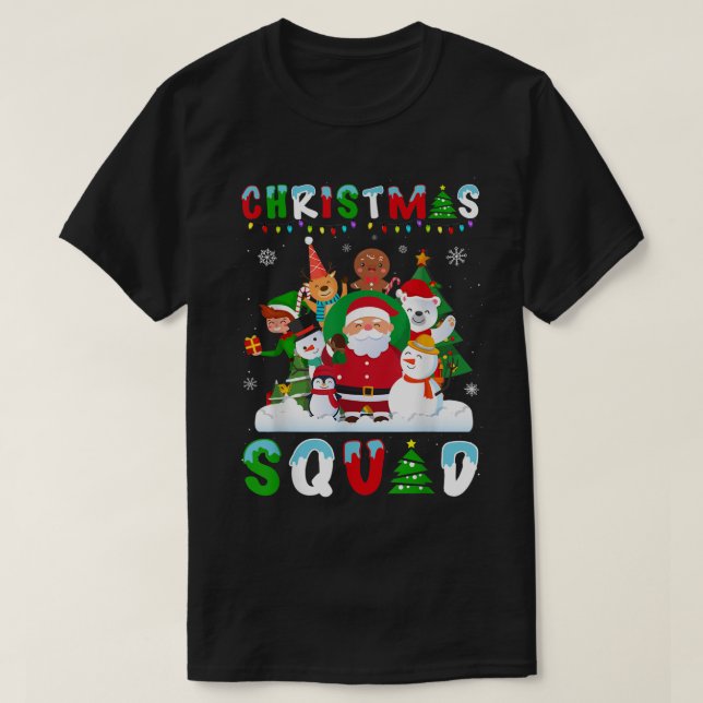 T-shirt Cute Christmas Squad Holiday Design (Design devant)