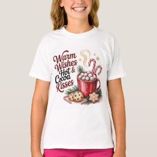 T-shirt Cute Christmas warm wishes saying