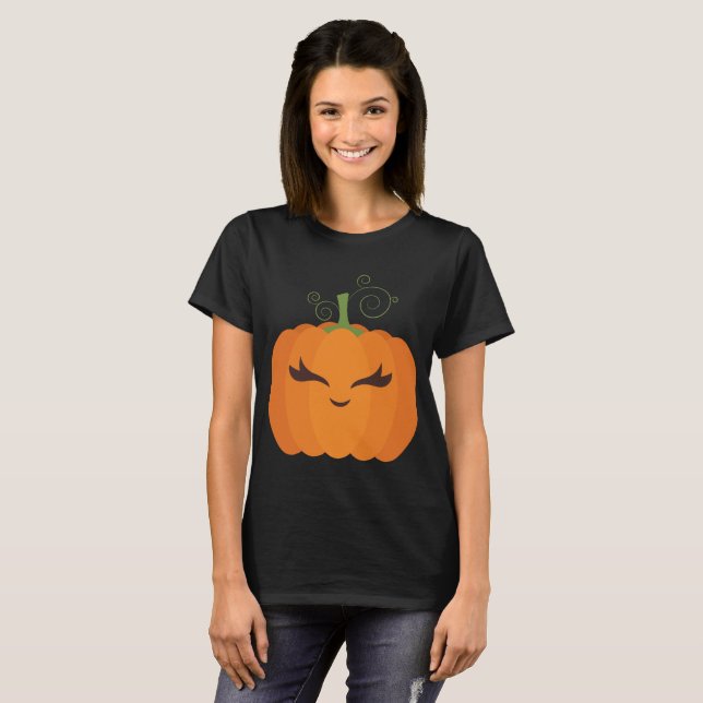 T-shirt Cute Citrouille Halloween (Devant entier)