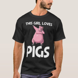 T-shirt Cute Cochon Pour Filles Enfants Animaux Alimentati