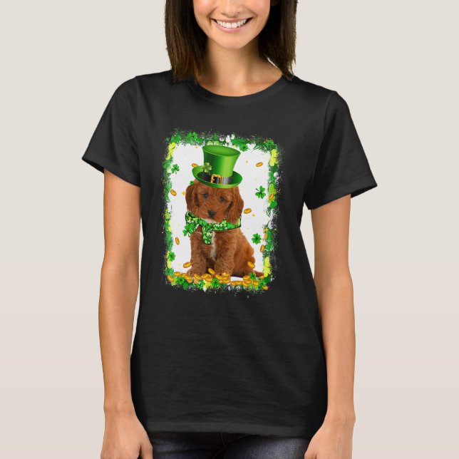 T-shirt Cute Cockapoo Chien Jour de la Saint Patrick Irlan (Devant)