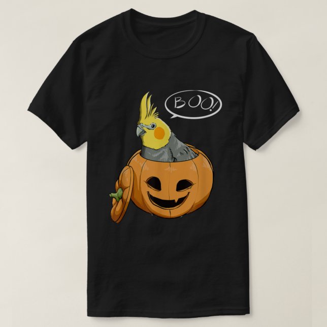 T-shirt Cute Cockatiel Halloween (Design devant)