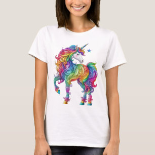 T-shirt Cute, coloré Rainbow licorn