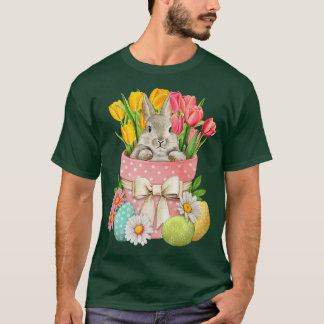 T-shirt Cute Colorful Bunny Face Tie Dye red Heart flower