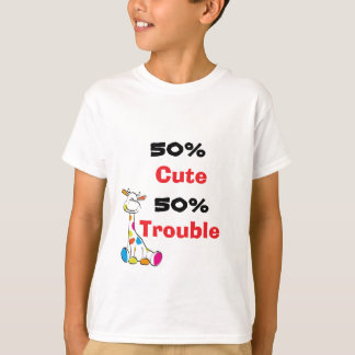 T-shirt Cute Colorful Giraffe 50% Trouble Art
