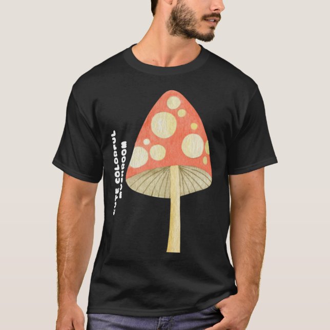 T-shirt Cute Colorful Mushroom (Devant)