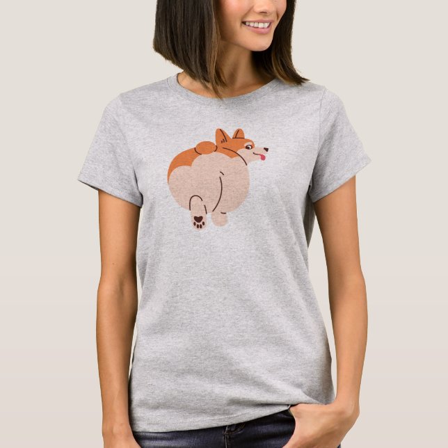 T-shirt Cute Corgi (Devant)