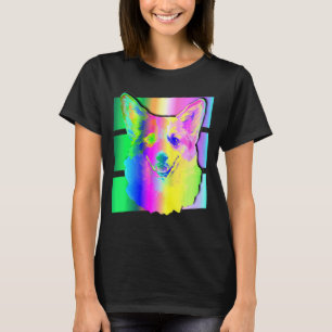 T-shirt Cute Corgi Chien Art Coloré Animal