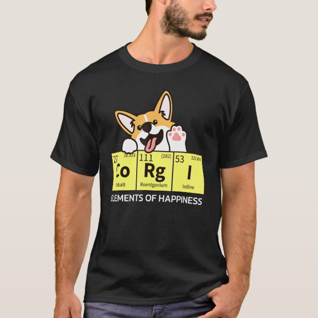 T-shirt Cute Corgi Corgi Maman Corgi Papa Nouveauté (Devant)