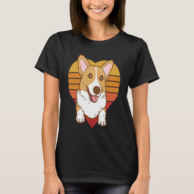 T-shirt Cute Corgi Dog (Devant)
