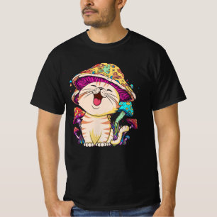 T-shirt Cute Cottagecore Chat esthétique Champignon de fée