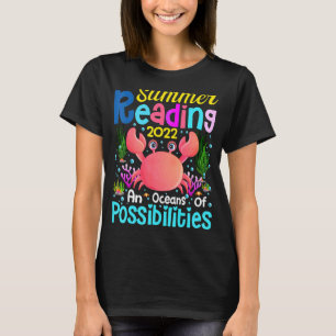 T-shirt Cute Crabe Océans Des Possibilités Lecture Été 2
