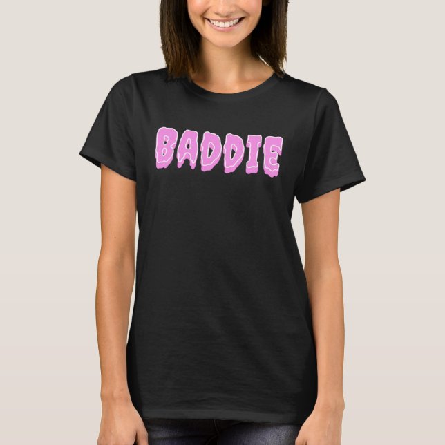 T-shirt Cute & Creepy Pink Baddie (Devant)