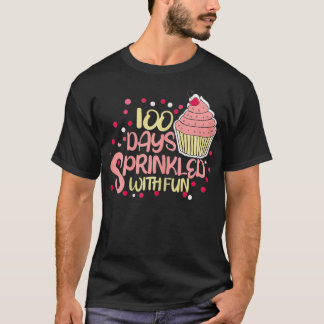 T-shirt Cute cupcake 100 jours parsemé de filles amusantes