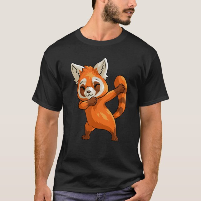 T-shirt Cute Dabbing Red Panda For Boys Girls Red Panda (Devant)