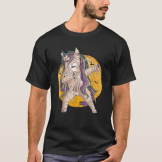 T-shirt Cute Dabbing Unicorne Pour Enfants Halloween Fille