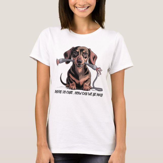 T-SHIRT CUTE DACHSHUND  (Devant)