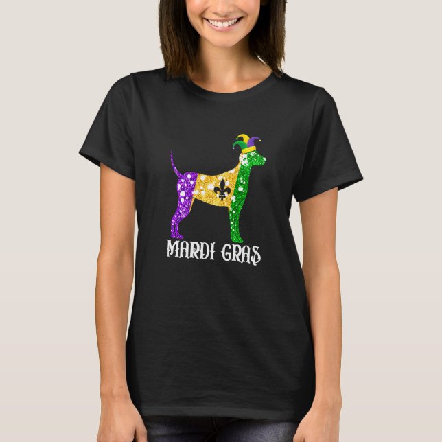 T-shirt Cute Dalmatian Dog Lover Mardi Gras Party Jester M (Devant)