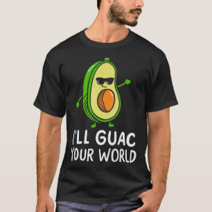 T-shirt Cute Dancing Avocado Vegan Food Graphic Guac You