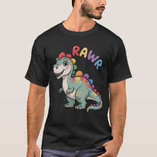 T-shirt Cute Dino Rawr Dinosaur Roaring Funny Kid Dino Voi