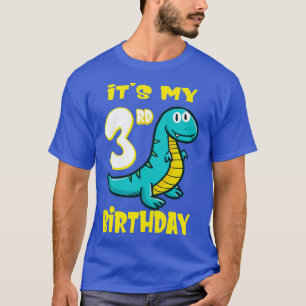 T-shirt Cute Dinosaur 3e anniversaire Chemises Garçons
