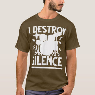 T-shirt Cute Drum Set Art Hommes Femmes Drumming Rocker Mu