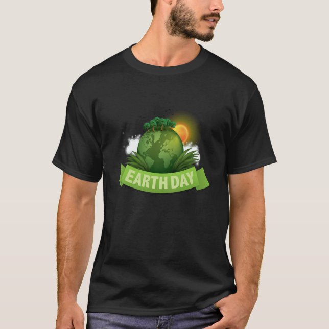 T-shirt Cute Earth Day Tree Sky With Sun (Devant)