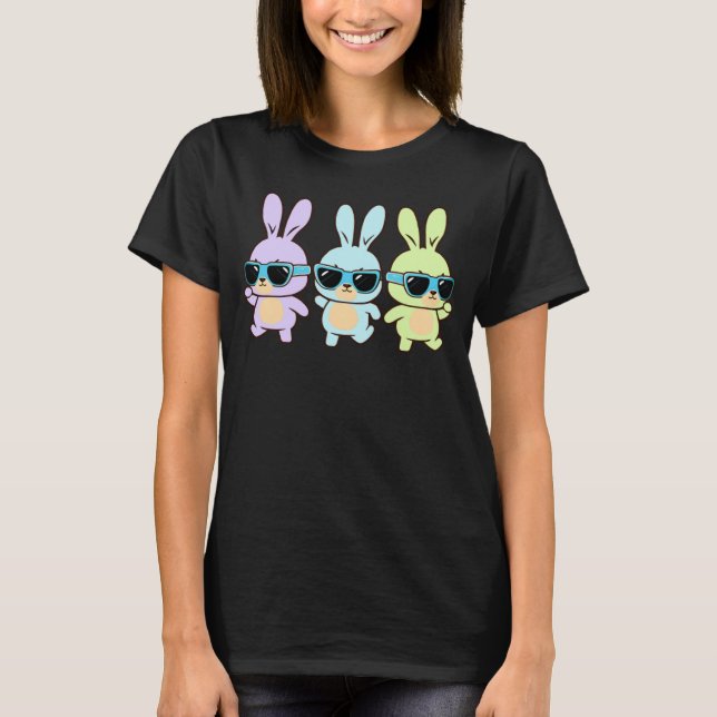 T-shirt Cute Easter Bunnies Dancing Easter Day 2023 Boys G (Devant)