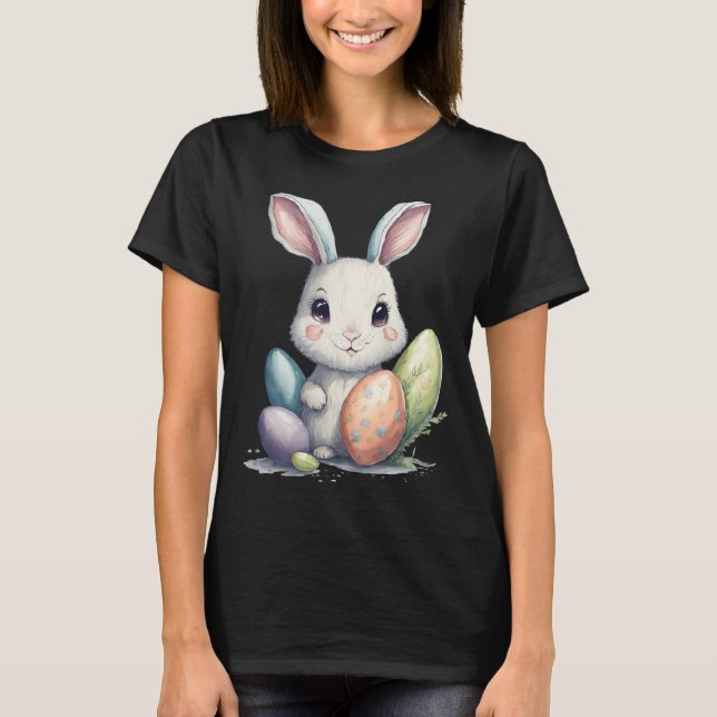 T-shirt Cute Easter Bunny Pun Easter Eggs (Devant)