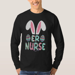 T-shirt Cute Easter Er Nurse Rn Bunny Ears Happy Easter Eg