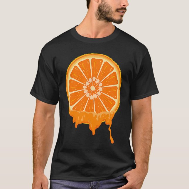 T-shirt Cute Easy Fruit Halloween Treat Orange Sliced Cost (Devant)
