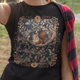 T-shirt Cute écureuil rouge dans la forêt de style William