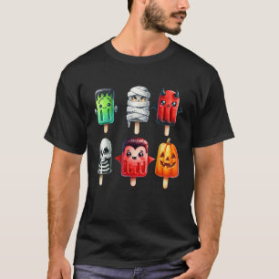T-shirt Cute Éffrayant été Halloween Popsicles Summerween