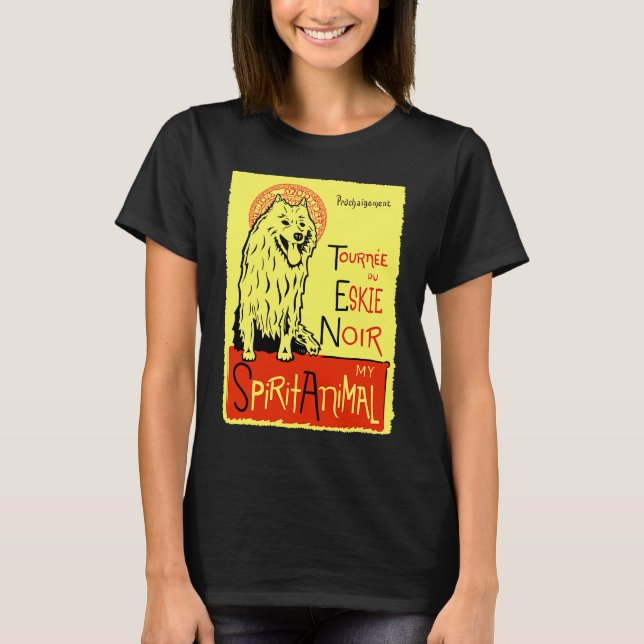 T-shirt Cute Eskie American Eskimo Dog Eskimo Spitz (Devant)