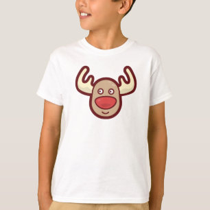 T-shirt Cute et simple Roudolf Reindeer   Chemise à manche