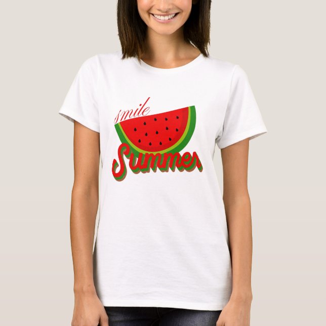 T-shirt Cute été Vacay Mode chil pastèque (Devant)