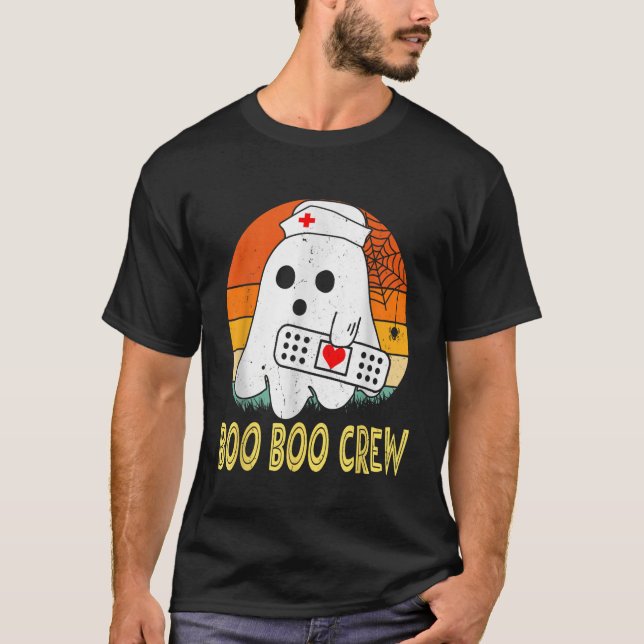 T-shirt Cute Fantôme RN Infirmière Halloween Costume Chemi (Devant)