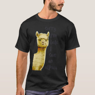 T-shirt Cute Farm Animaux Campagne Désolé Je suis en retar