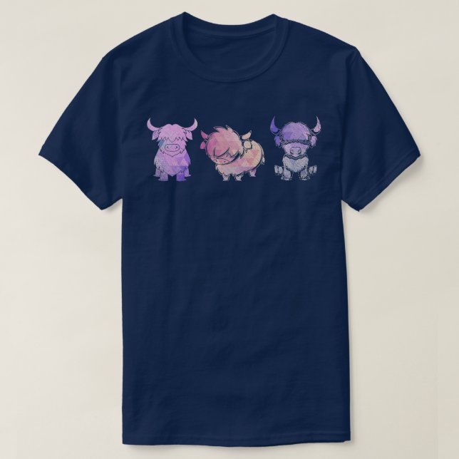 T-shirt Cute ferme animal fermier cadeau Hairy Scottish Hi (Design devant)