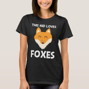 T-shirt Cute Fox Pour Enfants Garçons Mammifère Animal Ani