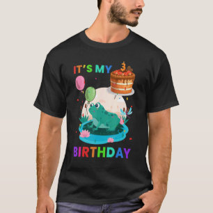 T-shirt Cute Frog 4th Birthday Frogs Animal Graphic