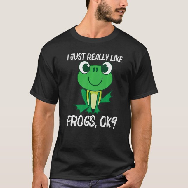 T-shirt Cute Frog Pour Hommes Femmes Forêt Zoo Animaux Ani (Devant)