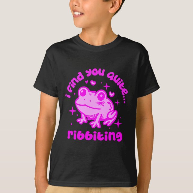 T-shirt Cute Frog Pun Ribbiting Frog Lovers Quote Design P (Devant)