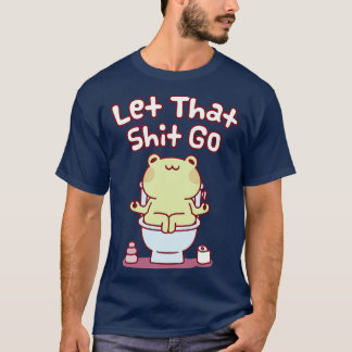 T-shirt Cute Frog Sur Toilette Bowl Laisser Drôle
