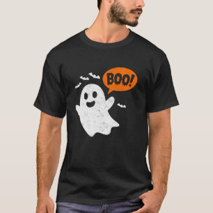 T-shirt Cute Funny Ghost BOO Fête d'Halloween Costum Éffra