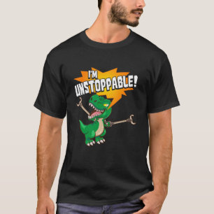 T-shirt Cute & Funny Je Suis Inarrêtable T-Rex Dinosaur P